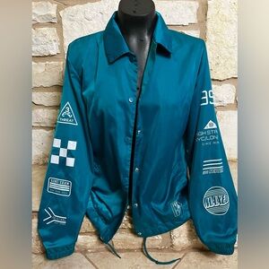 Forever 21 teal baseball jacket